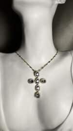 Gem Stone Cross Κολιέ Annalu boho γυναικεία κοσμήματα 10