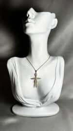 Multi Gemstone Cross Κολιέ Annalu boho γυναικεία κοσμήματα 5