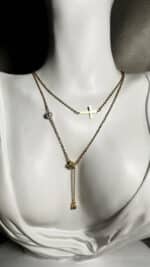 Double Cross Tie Chain Κολιέ Annalu boho γυναικεία κοσμήματα 6