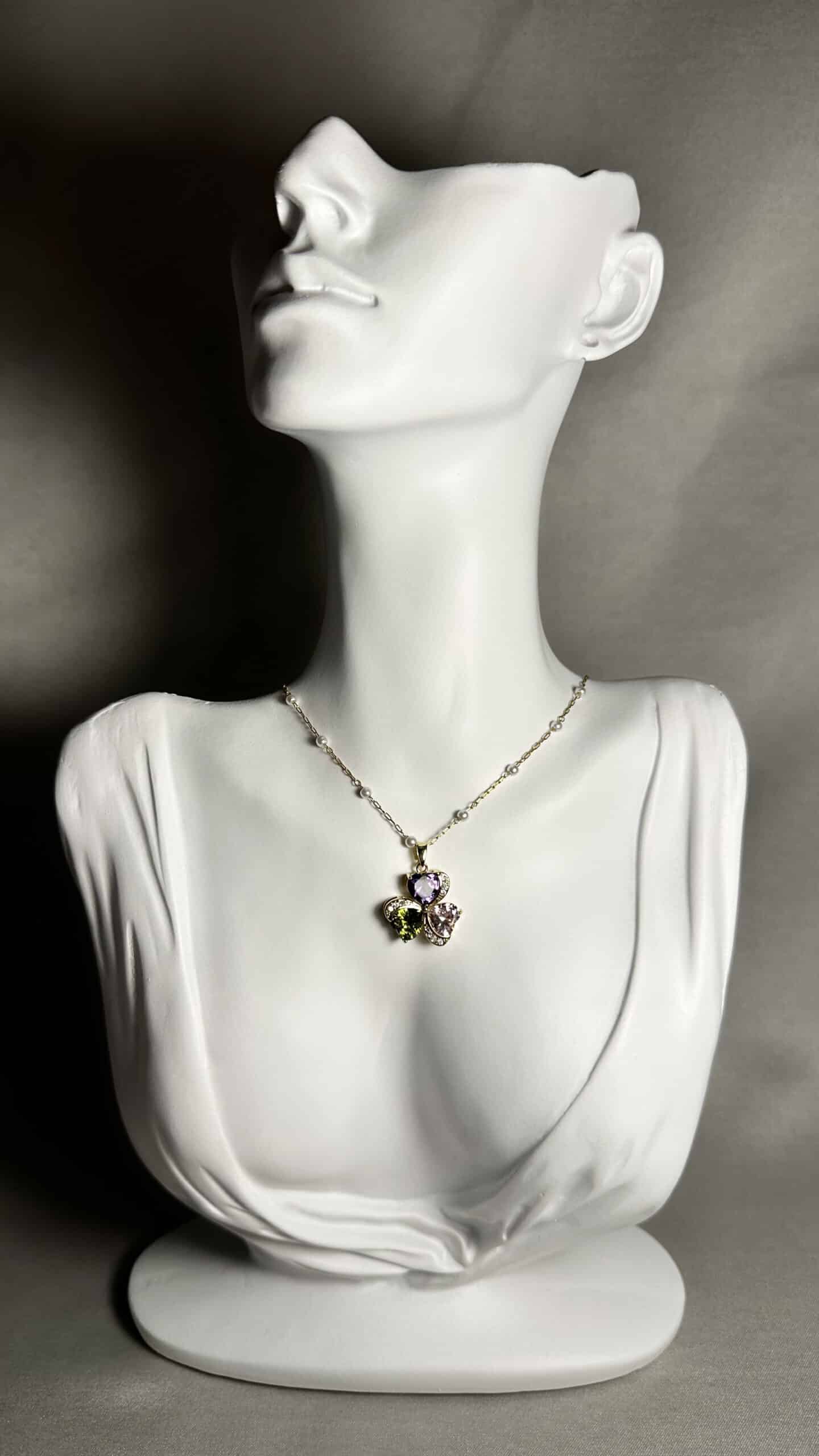 Hearts Clover & Pearls Annalu boho γυναικεία κοσμήματα 3 Hearts Clover & Pearls Κολιέ Annalu boho γυναικεία κοσμήματα 3