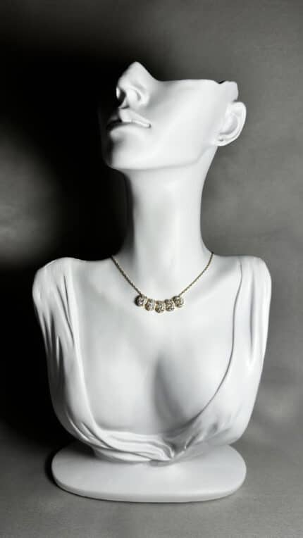 Oval Zirconian Necklace Κολιέ Annalu boho γυναικεία κοσμήματα