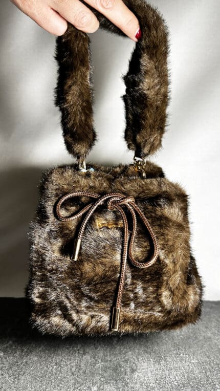 Mini Furry Pouch Bag Τσάντες Annalu boho γυναικεία κοσμήματα