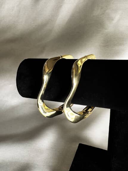 Wave Gold Bangle Βραχιόλια Annalu boho γυναικεία κοσμήματα