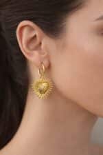 Radiant Heart Hoops Κοσμήματα Annalu boho γυναικεία κοσμήματα 6