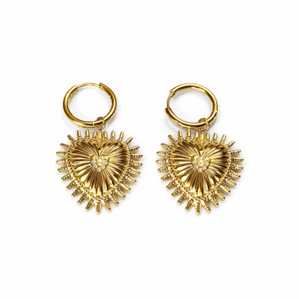 Radiant Heart Hoops Κοσμήματα Annalu boho γυναικεία κοσμήματα