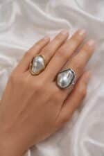 Dual Pearl Ring Κοσμήματα Annalu boho γυναικεία κοσμήματα 5
